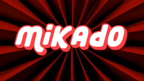 Rode en witte manga typografie cartoonesk effect