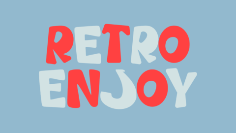 Retro iki renkli yazı efekti