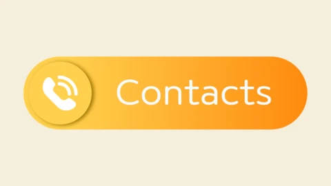 Icône de téléphone dégradé orange bouton cliquable moderne