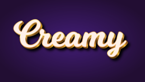Sanfter 3D-Retro-cremiger goldener Texteffekt