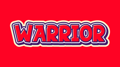 Comic Style Warrior Red Text Effect