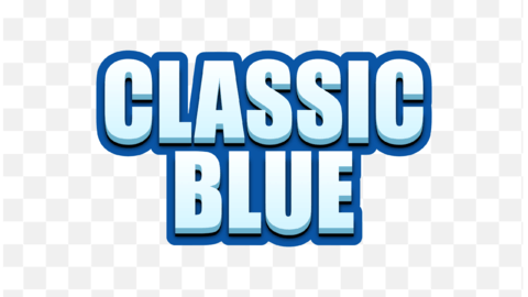 Klassiek blauw 3d teksteffect