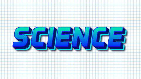 Efeito de texto 3D em ciência digital