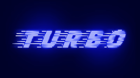 Futuristic Glowing Speed Lines Turbo Text Effect