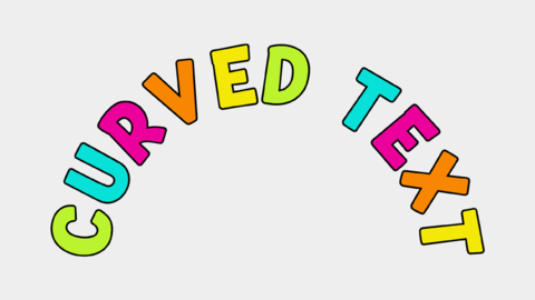 Curved Lettering Colored Text Generator