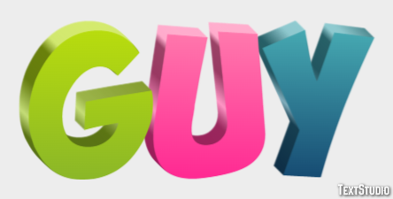 Guy Text effect
