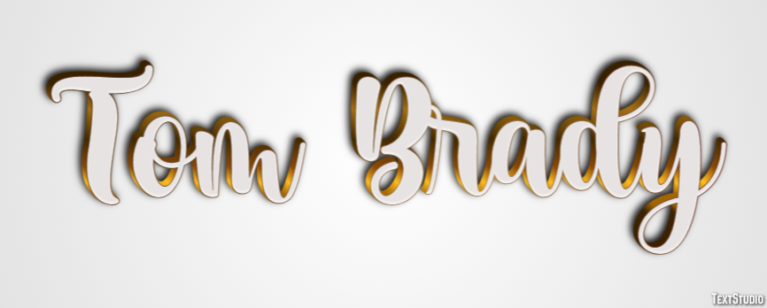 Tom Brady Text effect