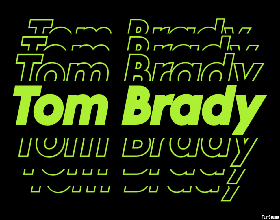 Tom Brady Text effect