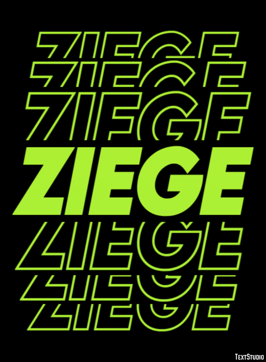 Ziege Texteffekt