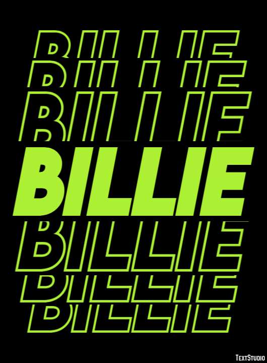 Billie Эффект текста