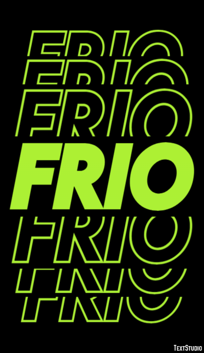 Frio Efeito do texto