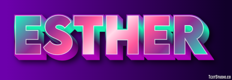 Esther Text Effect