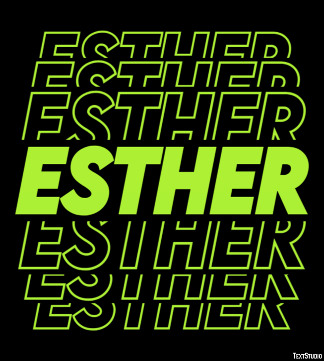 Esther Text Effect