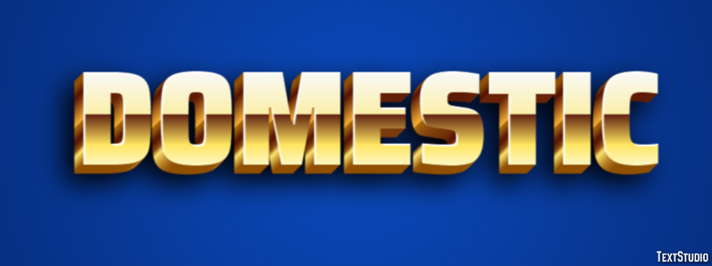 Domestic Text effect