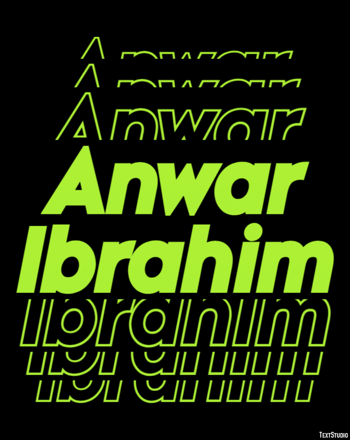 Anwar Ibrahim Efecto de Texto