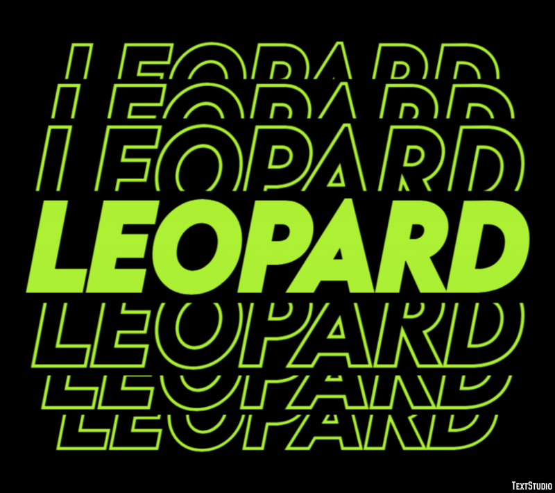 Leopard Efekt tekstowy