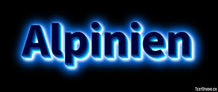 Alpinien Tekst Effect