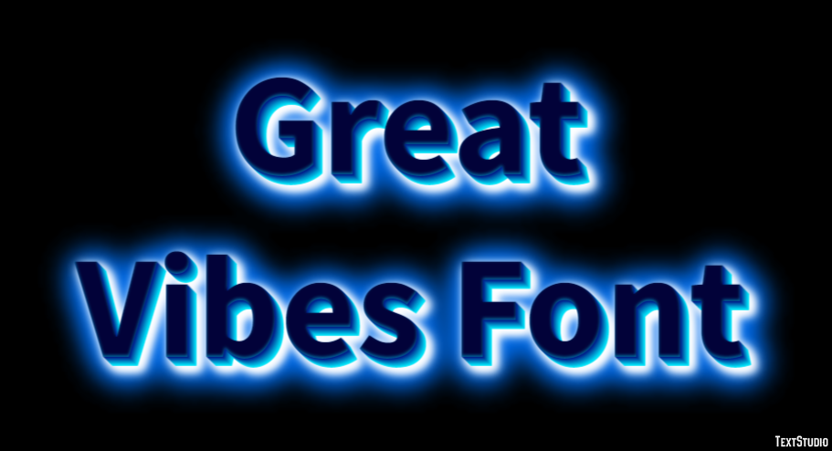 Great Vibes Font Text Effect