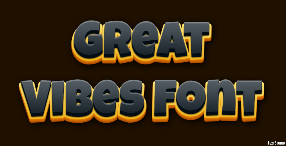Great Vibes Font Text Effect