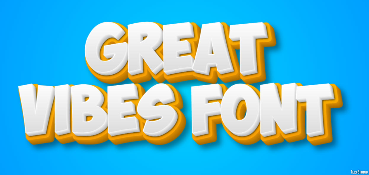 Great Vibes Font Text Effect