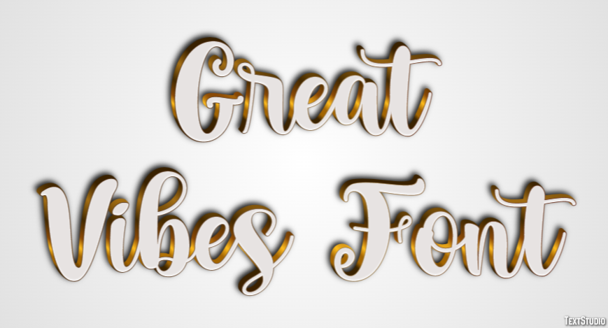 Great Vibes Font Text Effect