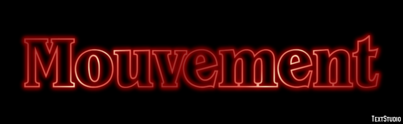 Mouvement Tekst Effect