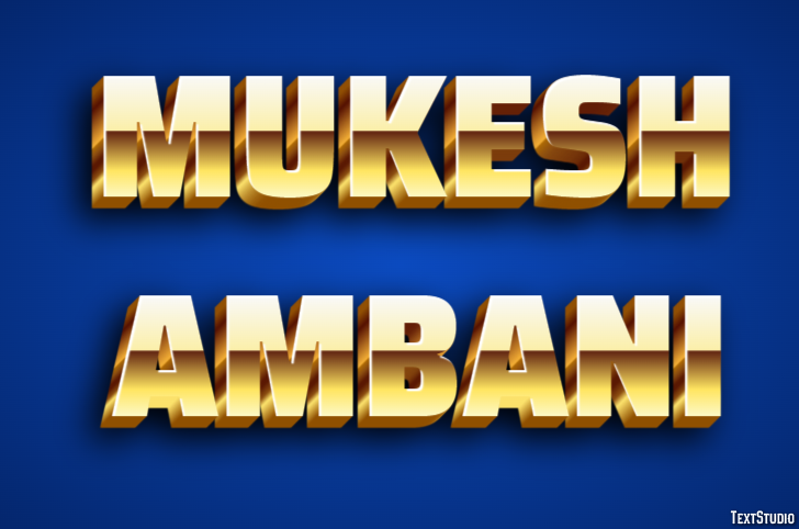 Mukesh Ambani Efeito de texto