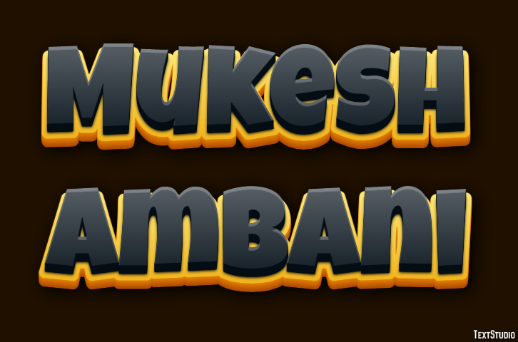 Mukesh Ambani Efeito de texto