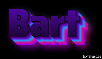 Bart Efeito de texto