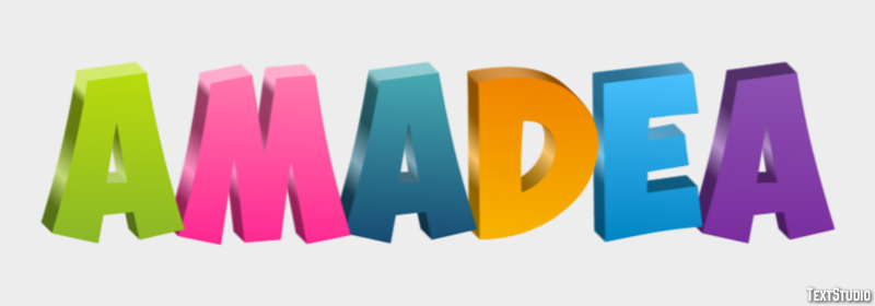 Amadea Efecto de texto