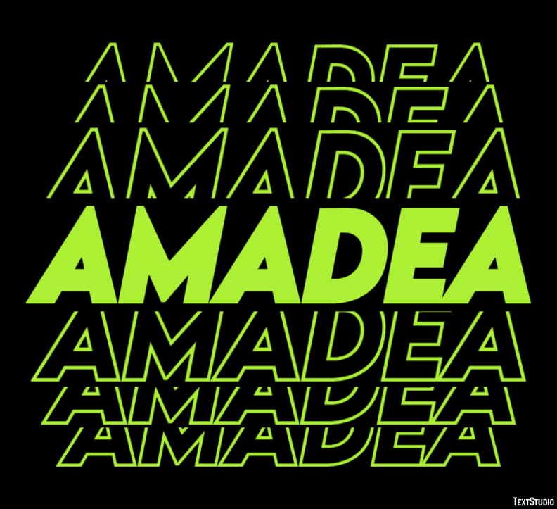 Amadea Efecto de texto