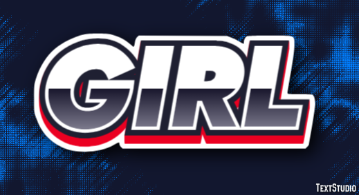 Girl Эффект текста