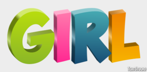Girl Text Effect