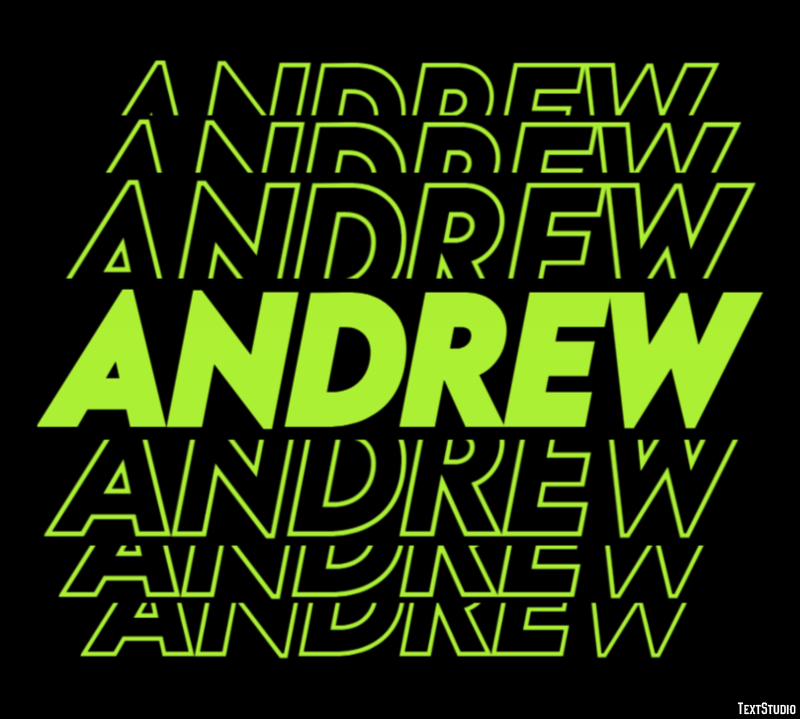 Andrew Efeito de texto