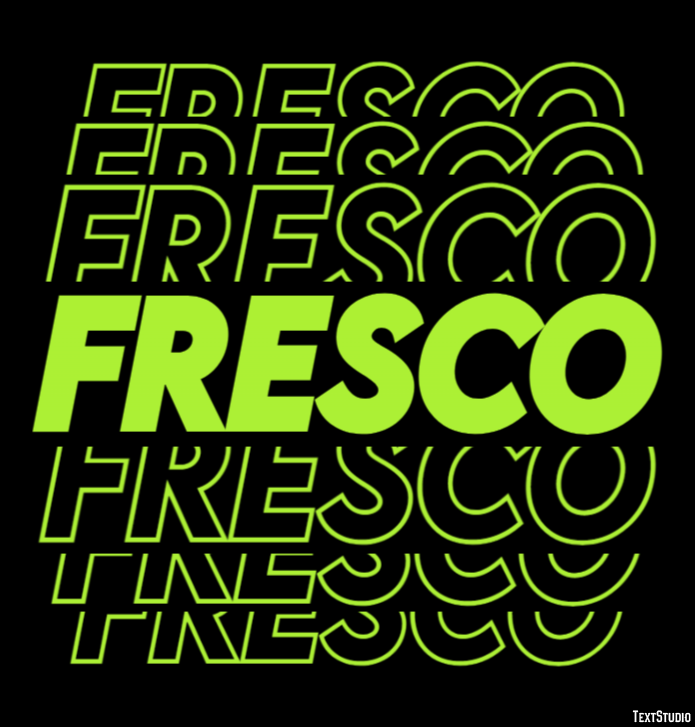 Fresco Эффект текста