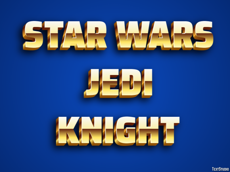 Star Wars Jedi Knight Effetto testo