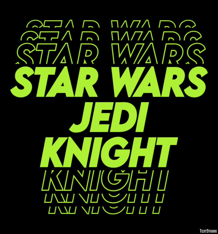 Star Wars Jedi Knight Effetto testo
