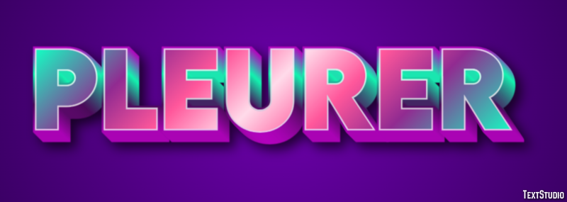 Pleurer Text Effect