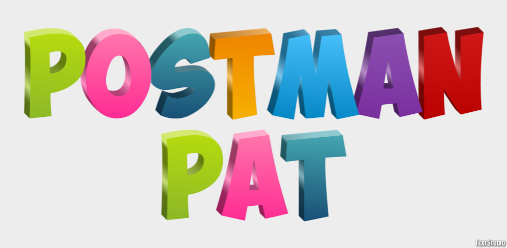 Postman Pat Эффект текста