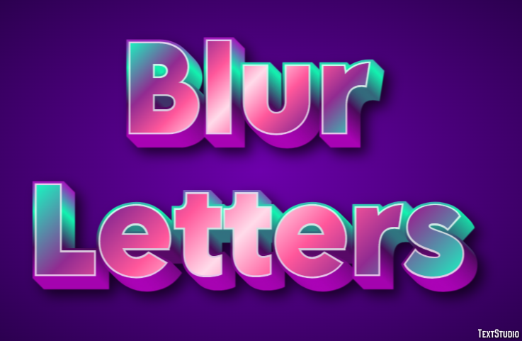 Blur Letters Text Effect