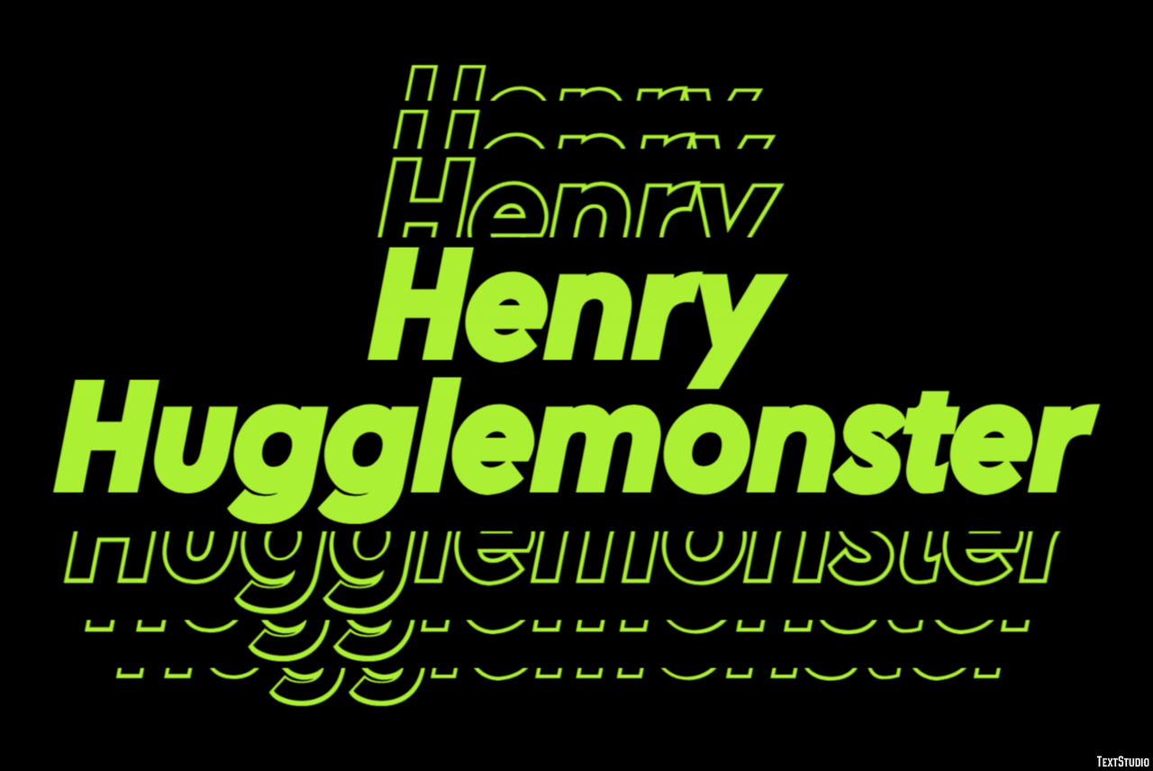 Henry Hugglemonster Text Effect