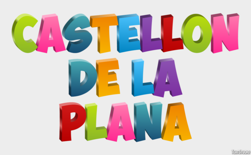 Castellón de la Plana Efekt tekstowy