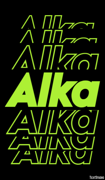 Alka Эффект текста