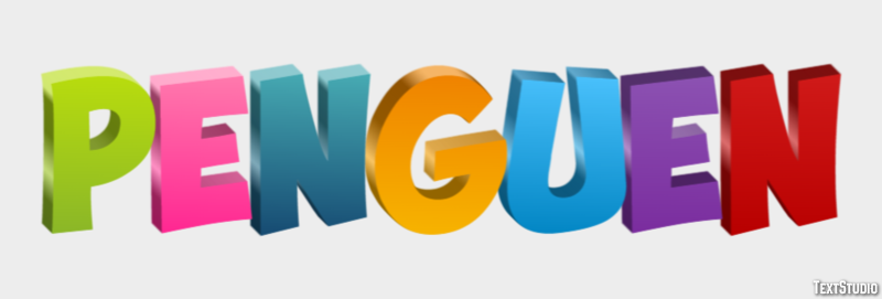 Penguen Tekst effect