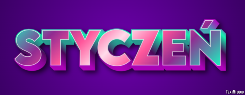 Styczeń Efekt tekstowy