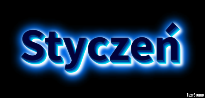 Styczeń Efekt tekstowy
