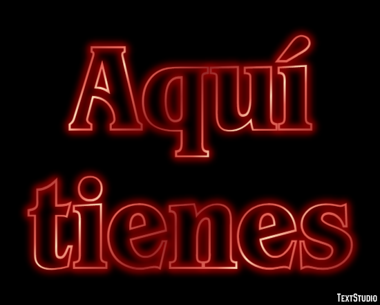 Aquí tienes Efecto de texto