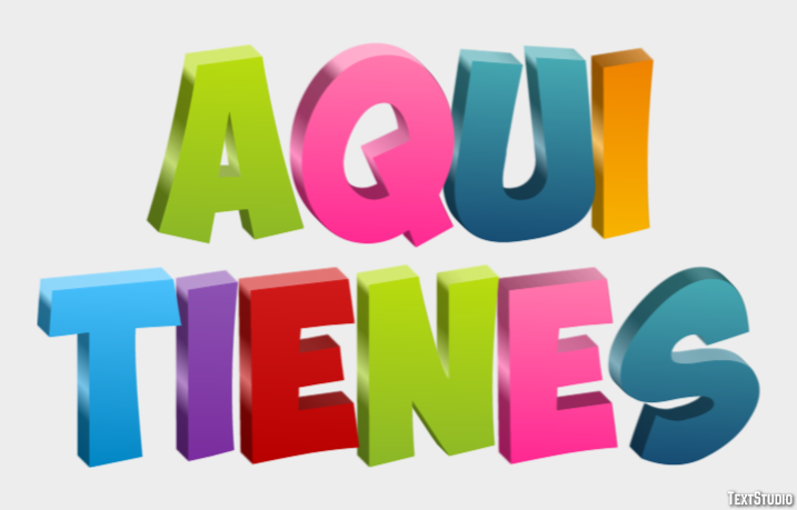 Aquí tienes Efecto de texto
