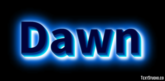 Dawn Text Effect