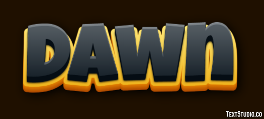 Dawn Text Effect